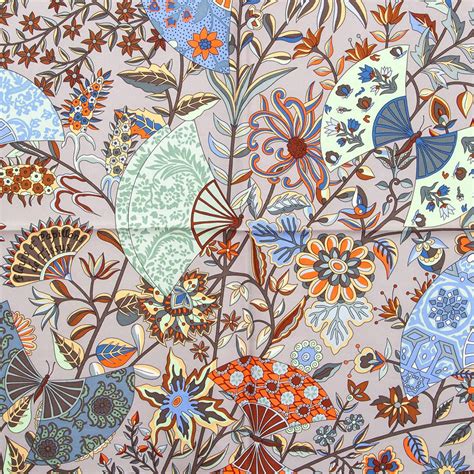hermes fleurs et papillons orange